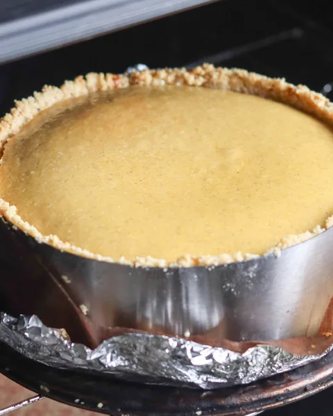 Cheesecake alla Zucca con Latte di Cocco