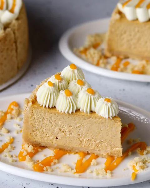 Cheesecake alla Zucca con Latte di Cocco